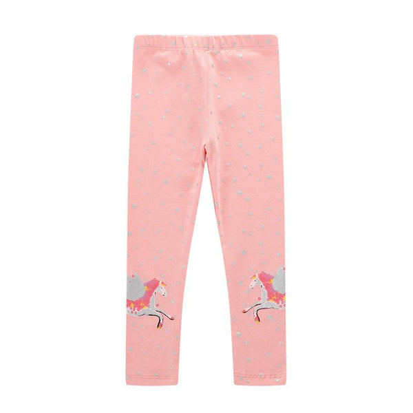 Pink Unicorn Print Leggings for Toddler Girls