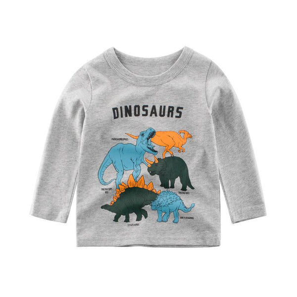 Toddler Boy Dinosaur Print Long-sleeve Tee