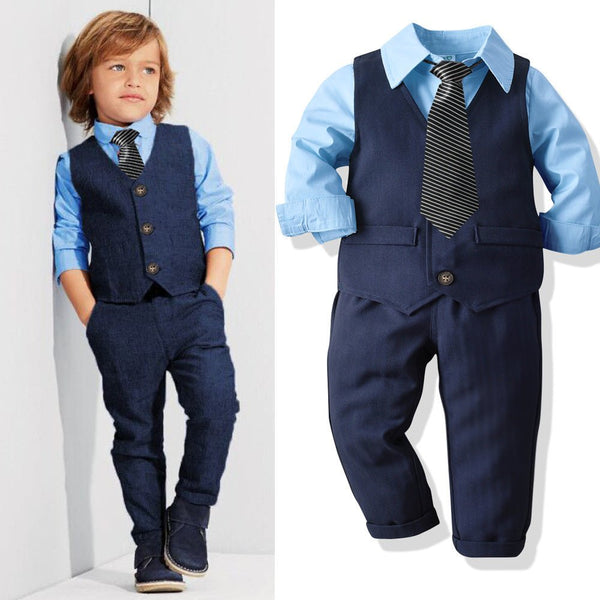 Boy's 4-Piece Classic Tie Gentleman Suit