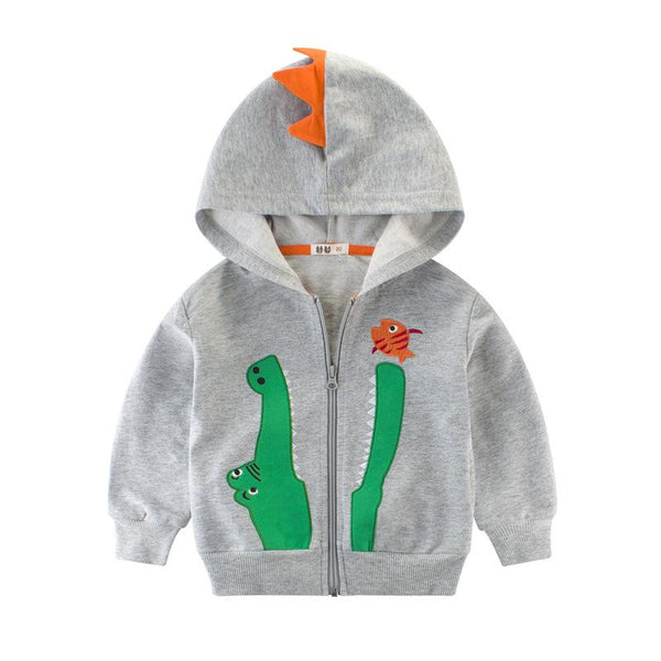 Toddler/Kid Crocodile and Fish Zip-Up Jacket with Fun Hood (2 colors)