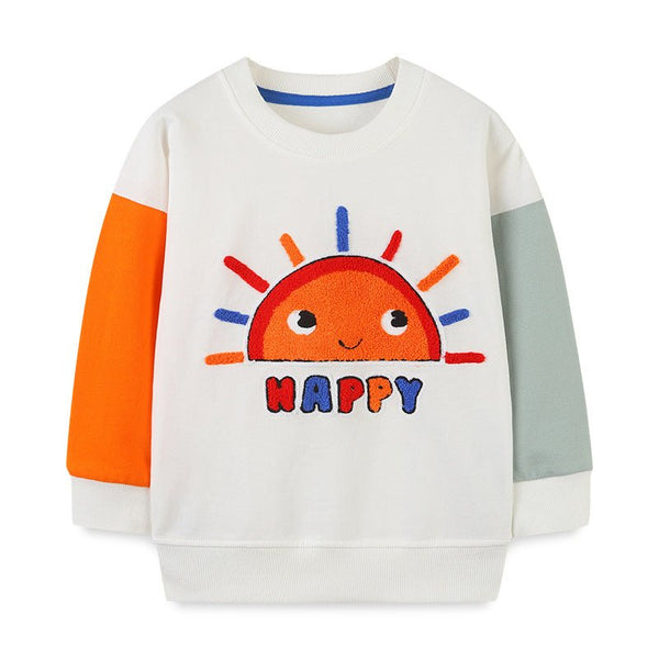 Toddler/Kid's "Happy" Letter Print Design Sweatshirt