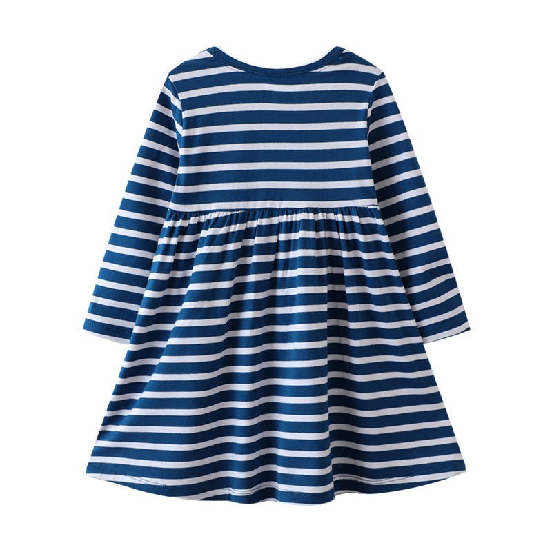 kids girl casual dress girls long sleeve side slits Maeva Long Sleeve Kids Dress