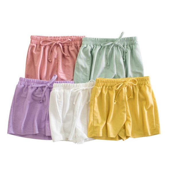 Toddler/Kid Girl Pastel Solid Colors Casual Shorts (5 Colors)