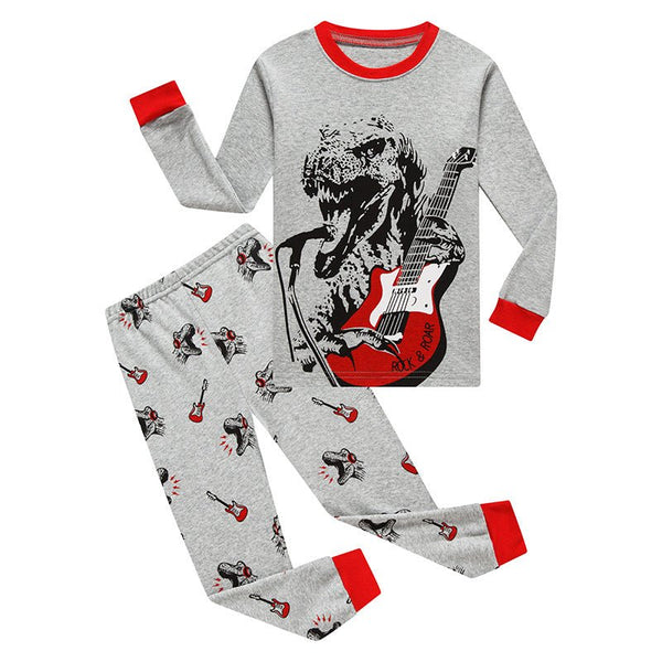 Toddler/Kid Boy Dinosaur Guitar Pajama Set