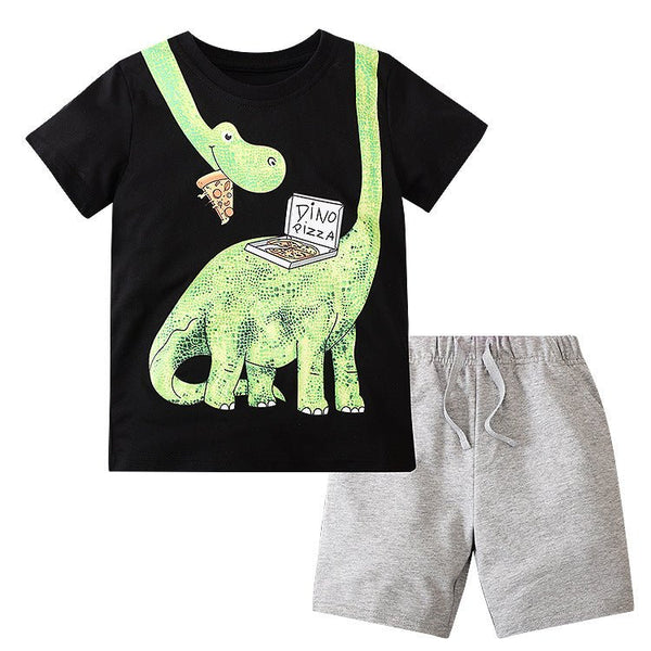 Premium Toddler/Kid Boys Casual Dinosaur Print Set
