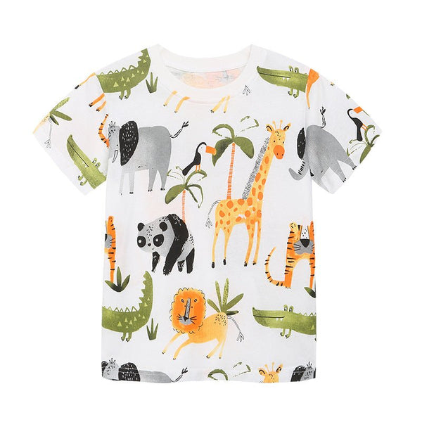 Toddler/Kid's Allover Animal Print Short Sleeve T-shirt
