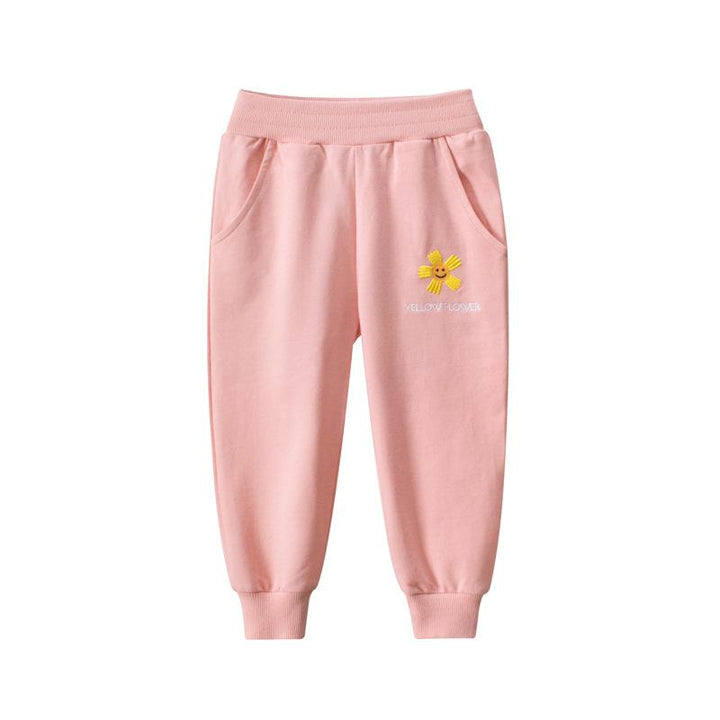 Girls Premium French Terry Cotton Pants in 4 Colors - Kidsyard Greenland