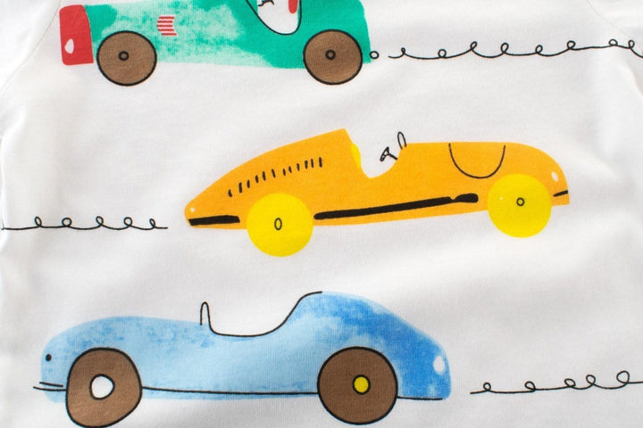 Toddler Boys Toy Car Pattern Fashion Tops - Kidsyard Greenland