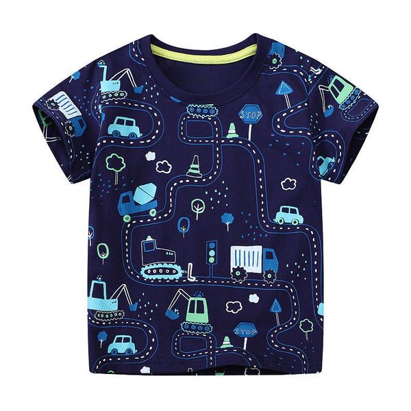 Toddler/Kid Boy Cars and Roads Design T-shirt