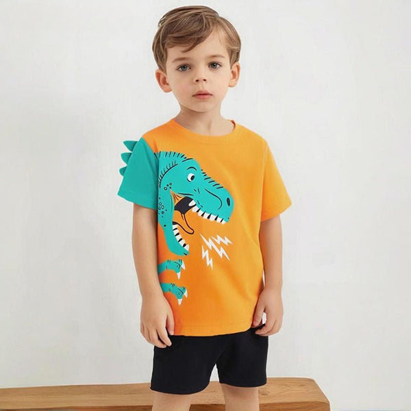 Toddler/Kid Boy Roar Dinosaur Design T-Shirt and Shorts Set