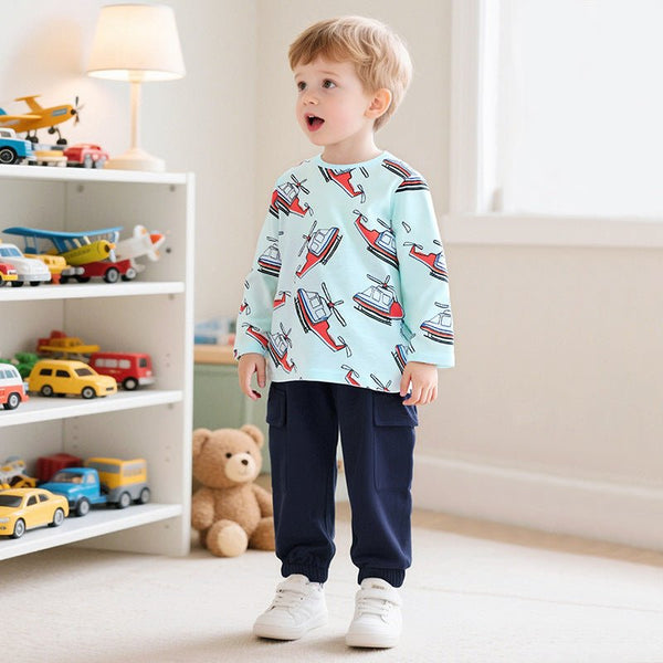 Toddler/Kid Boy Helicopter Print T-Shirt