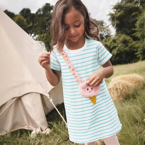 Toddler/Kid Girl's Ice Cream Pocket Design Dress