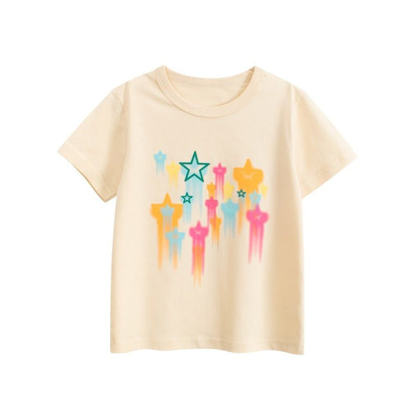 Toddler/Kid Girl Colorful Star Print Design T-shirt