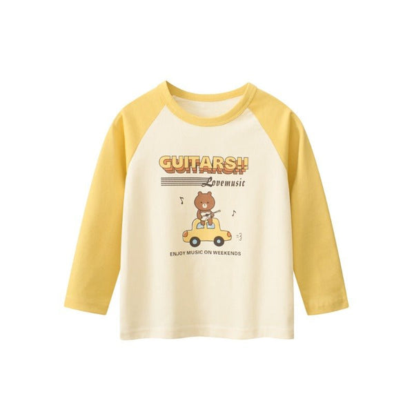 Toddler/Kid Girl Long Sleeve "Love Music" Print Design T-Shirt