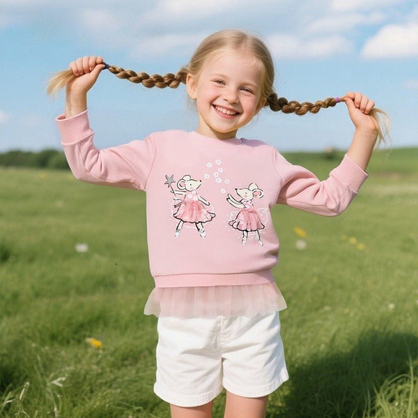 Toddler/Kid Girl's Cartoon Mouse Princess Design Sweatshirt