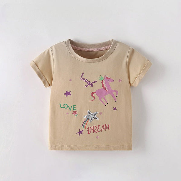 Toddler/Kid Girl Love Laugh Dream Unicorn T-shirt