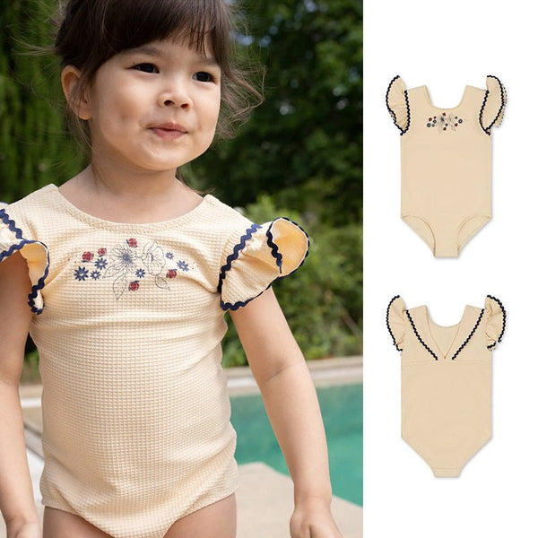 Toddler/Kid Girl's Flowers Print Design Swimsuit