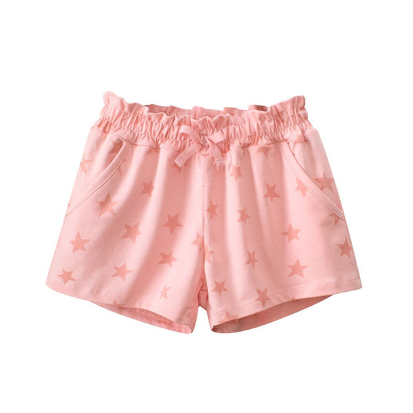 Toddler/Kid Girl's Pink Star Print Design Shorts