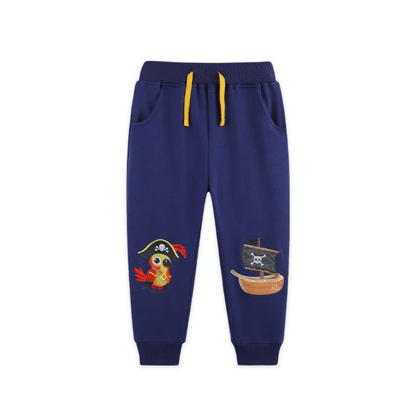 Toddler/Kid Boy Cartoon Bird Embroidery Design Pants