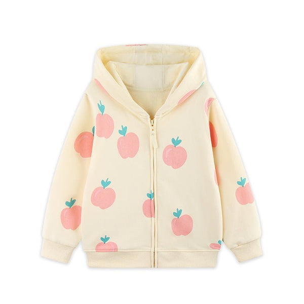 Toddler/Kid Girl Apple Print Design Jacket