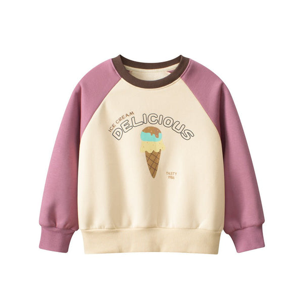Toddler/Kid Girl Delicious Ice Cream Print Sweatshirt