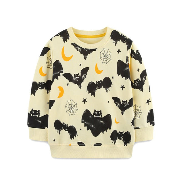 Toddler/Kid's Halloween Bat Print Design Sweatshirt