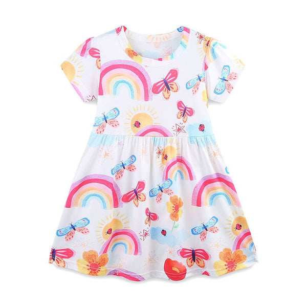 Toddler/Kid Girl Rainbows and Butterflies Dress