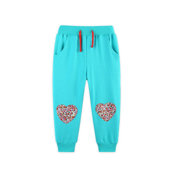 Toddler/Kid Girl Hearts Embroidery Design Pants