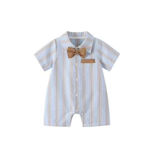 Little Gentleman's Stripe Onesie for Baby Boy