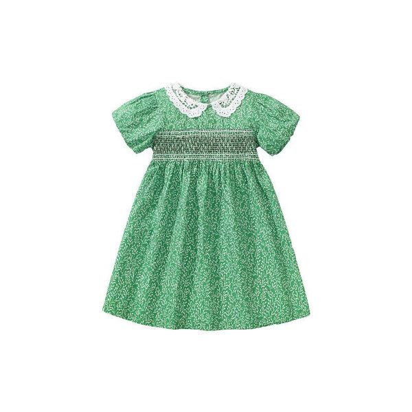 Toddler/Kid Girl's Short Sleeve Summer Green Princess Dress