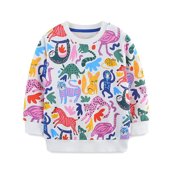 Toddler/Kid Wildlife Design Colorful Sweatshirt