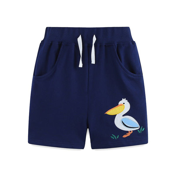 Toddler/Kid's Cartoon Duck Embroidered Design Shorts