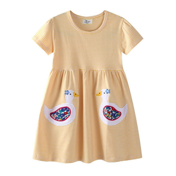 Toddler/Kid Girl's Summer Princess Yellow Dress