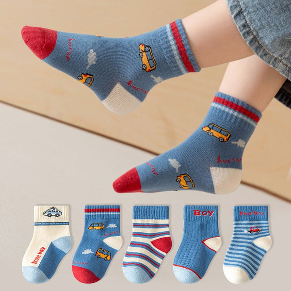 5 Pack Cute Cartoon Socks (6 Designs)