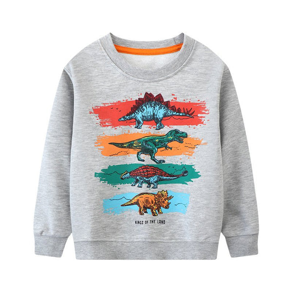 Toddler/Kid Boy "King of The Land" Dinosaur Print Design Sweatshirt
