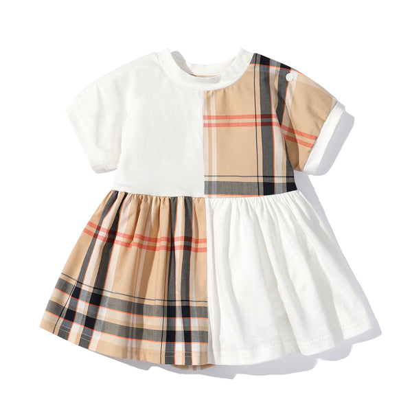 Baby Girl's Classic Short Sleeve 100% Cotton Dress