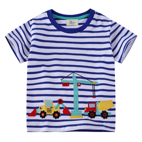 Toddler/Kid Boy's Vehicle Design Cotton T-shirt