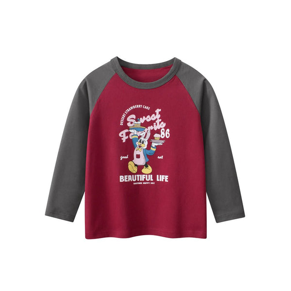 Toddler/Kid Girl's Long Sleeve Beautiful Life Letter Print Design T-shirt