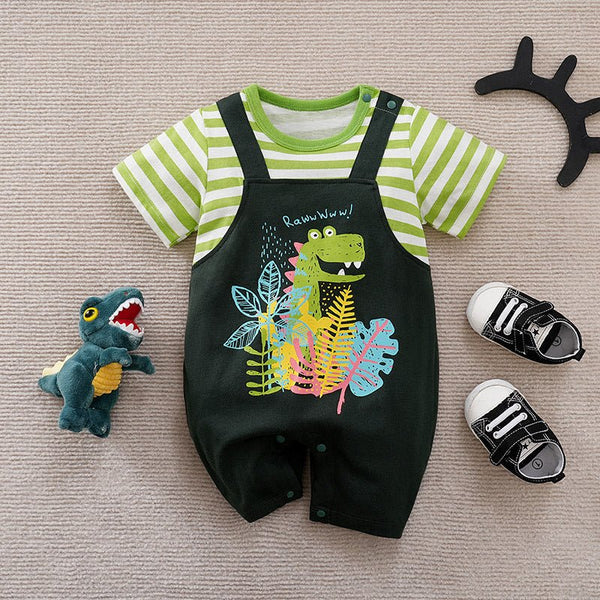 Baby Boy Fashion Design Short Sleeve Jumpsuit (3 Designs)