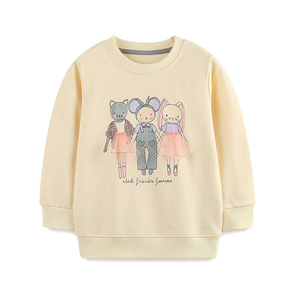 Toddler/Kid Girl Cartoon Friends Print Sweatshirt