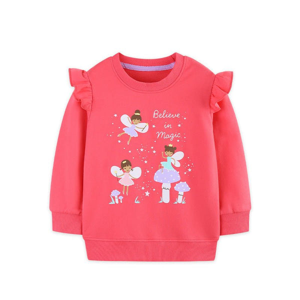 Toddler/Kid Girl Cute Little Fairy Print Design Pink Sweatshirt