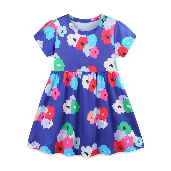 Toddler/Kid Girl Allover Colorful Flowers Dress