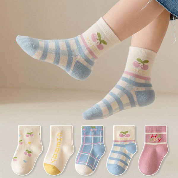 5 Pack Lovely Mid-Calf Socks (5 Designs)