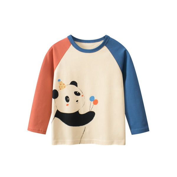 Toddler/Kid¡®s Cartoon Panda Print Long Sleeve Shirt