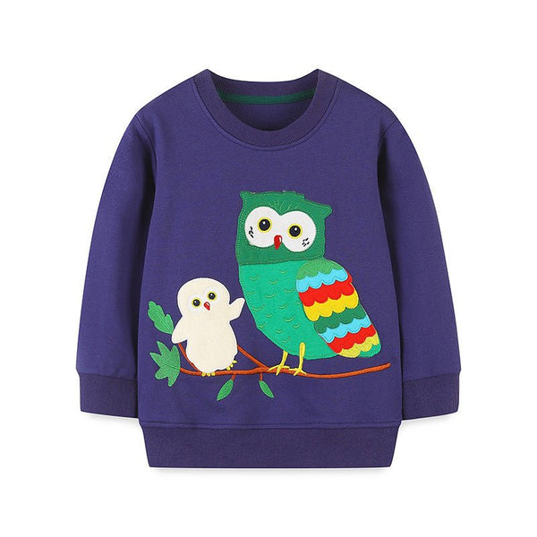Toddler/Kid's Cartoon Adorable Owl Design Sweatshirt