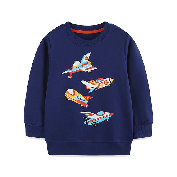 Toddler/Kid Boy Cartoon Airplane Design Sweatshirt