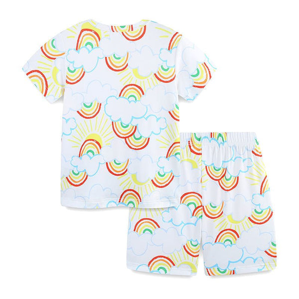 Toddler/Kid Allover Rainbows T-shirt and Shorts Set