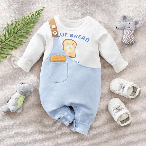Baby's Long Sleeve Cute Cartoon Premium Cotton Jumpsuit (7 Designs)