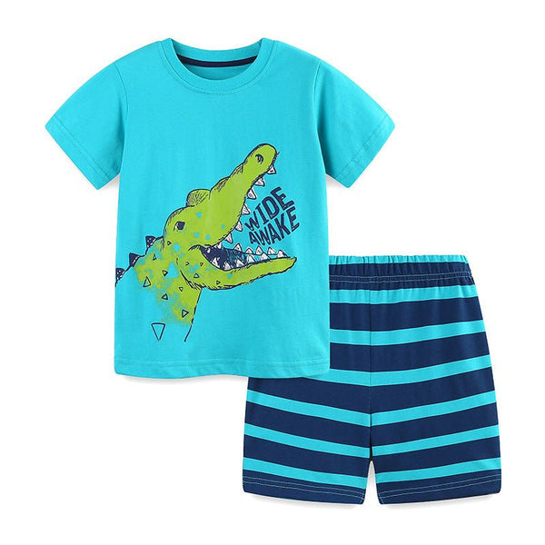 Toddler/Kid Boy's Wild Awake Croc Tee With Shorts Set