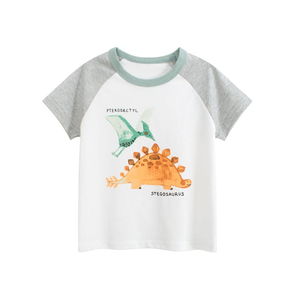 Toddler/Kid Boy Pterodactyl and Stegosaurus Print T-Shirt